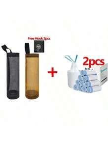 1pc Home Grocery Bag Holder Wall Mount Plastic Bag Holder Dispenser Hanging Storage Trash Garbage Bag Kitchen Garbage Organizer - Multicolor - View 32