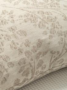 1 pieza Funda de cojín cuadrada de estilo campestre con diseño jacquard floral, de poliéster suave y cómoda para decoración del hogar en la sala de estar