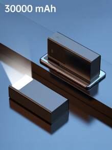 1 Pc Multi-Functional 10000/20000/30000mAh Power Bank: LED Battery Indicator, 22.5W Super Fast Charging, Dual USB Ports, Outdoor Emergency Light, Rectangle Portable Design - Multicolor - View 10