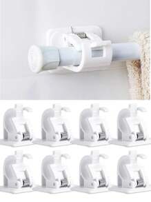 18PCS Curtain Rod Brackets No Drilling, Self Adhesive Curtain Rod Holders Nail Free Adjustable Curtain Rod Hooks Curtain Hangers For Bathroom Kitchen Bathroom Hotel,Curtain Rod Brackets No Drilling, Self Adhesive Curtain Rod Holders Nail Free Adjustable Curtain Rod Hooks Curtain Hangers For Bathroom Kitchen Bathroom Hotel