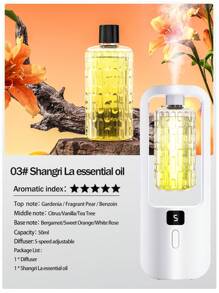 Ambientador colgante recargable con luz de colores, purificador de aire, humidificador y difusor de aceites esenciales para el hogar, el dormitorio, el baño y los viajes. Viene con 6 fragancias diferentes para elegir, un desodorizador silencioso y automático que purifica el humo y los olores del hogar.