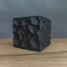 1pc Obsidian Pen Holder, Multifunctional Desktop Organizer Box For Office And Home, Suitable For Office And Home Decor - Black - View 6