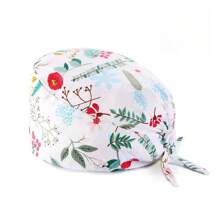 1pc Women's High Quality Polyester Material Digital Printed Heart, Floral, Animal Pattern Work Cap/Nurse Cap, Anti-Bacterial & Anti-Dust, Adjustable Drawstring Design, Suitable For Doctors, Nurses, And All Medical/Beauty/Veterinary Workers - Multicolor - View 11