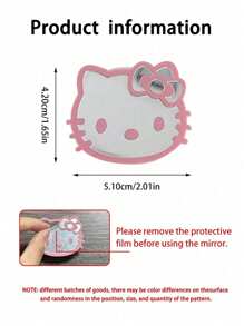 Sanrio 1 pieza Accesorio móvil de Hello Kitty de Sanrio con soporte retráctil de acrílico con dibujos animados y diseño de espejo (con respaldo adhesivo) (algunas piezas pueden ser aleatorias), compatible con iPhone, teléfonos Android, regalo para cumpleaños, familia, amigos, soporte y agarre para teléfono