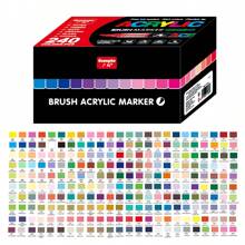 240/168/120/72/60/36/24/12 Stylos-marqueurs acryliques liquides directs de couleur, pour une utilisation étudiante, professionnelle et artistique. Têtes souples, appropriés pour le papier, pour le graffiti, les livres de coloriage DIY. Peuvent dessiner sur le verre, la pierre, résistants à l'eau pour la peinture corporelle. Cadeau de Noël, rentrée des classes.