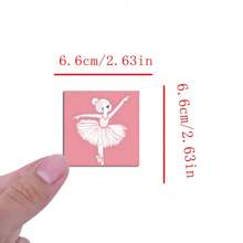 52 件粉色芭蕾舞女演员贴纸乙烯基美学贴纸剪贴簿、日记、保险杠、滑板、水瓶、卡通、安全帽、汽车贴纸和贴花 - 彩色 - 查看 2