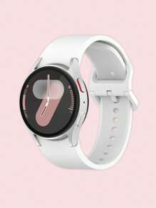 兼容三星 Galaxy Watch 7 FE 6 5 4 40mm 44mm / Watch 5 Pro 45 44mm / Watch6 43mm / Watch4 Classic 46mm，20mm 户外运动和瑜伽健身超薄柔软舒适防汗防水硅胶表带，男女适用，白色 - 白色 - 查看 9