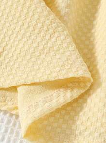 Young Girls Puff Sleeve Off Shoulder Elegant Party Dress, Versatile & Comfortable Summer ' One-Piece Dress - Yellow - View 7