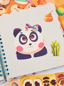 24 PIEZAS de pegatinas de la serie de disfraces de animales, que incluyen gatos, abejas, zorros y otros estilos, adecuadas para materiales de scrapbooking DIY, maletas, tazas, fundas de teléfono y otras pegatinas autoadhesivas