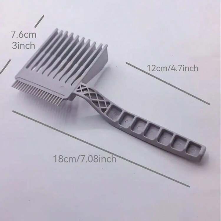 Men's Long Handle Cutting Comb, Gradient Styling Taper Comb, Hairdressing Shear Comb For Home Haircut - Multicolor - View 4