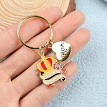 Cherished Keepsake, Chic 'Best Mom' Keychain - Alloy, Letter Charm For Bags & Cars, A Heartfelt Mother's Day Gift For Mom From Son And Daughter