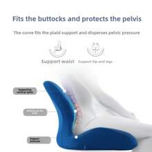 1 件透气背部/腰部支撑垫，适用于办公桌椅、游戏椅、宿舍椅 - 彩色 - 查看 2