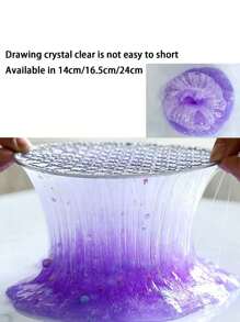 1 pieza Red de cuadrícula mini de 14cm/16cm/24cm para slime, herramienta DIY hecha a mano, suministros para slime - Plateado - Ver 2