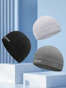 3 pezzi/1 pezzo Cappelli leggeri e traspiranti con design a teschio PHMAX, cappelli da sole da ciclismo estivi, adatti per la corsa, colore nero