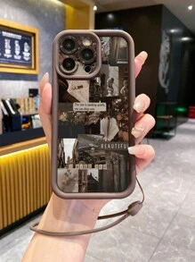 1pc Heart String Book Pattern Design Phone Case With Precise Camera Cutout, Shock Resistant Compatible With Iphone 11 Pro Max/12 Pro Max/13 Pro Max/14 Pro Max/15 Pro Max/IPhone 16 Plus/IPhone 16 Pro Max, Redmi, OPPO/Realme, VIVO, Infinix, Honor, OnePlus Waterproof Anti-Fall Scratch Resistant