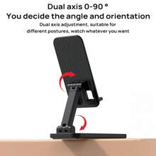 Newmine Mobile Phone Holder ZJ01 Folding In One Piece Small And Convenient Intimate Groove Design Double Shaft Design Angle Free Adjustment Reserved Charging Port - Black - View 5