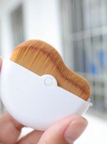 1pc Pink & White New Wavy Soft Bristle Makeup Foundation Brush, Quickly Applies Powder To Skin, With Rotating Protective Cover For Convenient Carrying And Touch-Ups, Makeup Tool - Multicolor - View 11