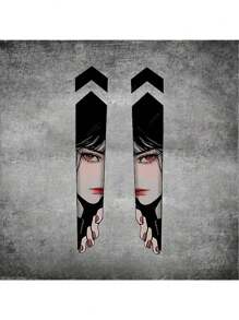 2 Pieces Of Road Bike Fork Decoration Waterproof Sticker Personalized Creativity Two-Dimensional Anime Eyes - Multicolor - View 8