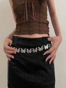 1pc New Butterfly Shaped Waist Chain, High-End Body Chain Decor For Dresses & Jeans - A - View 9