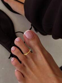 1 PC S925 Sterling Silver Sparkling Foot Ring, Sparkling Milky Way Beach Foot Ring For Women, Starry Sky Circle Toe Ring The Best Gift For Girlfriend, Mother, Sisters - Toe Rings - View 9