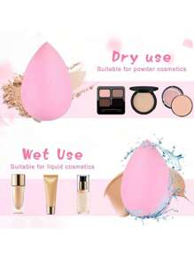 Super Soft Makeup Sponges, Multi-Color, Damp Or Dry Use, Finely Textured, Non-Absorbing Cosmetic Makeup Sponge