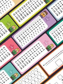 Children's Math Game Cards, Math Addition Subtraction Multiplication Division Flash Cards, Multiplication And Division Learning Toys, Suitable For Kids (Random Styles) (Pen And Ring Colors Random), Educational Math Writing Toys For Children