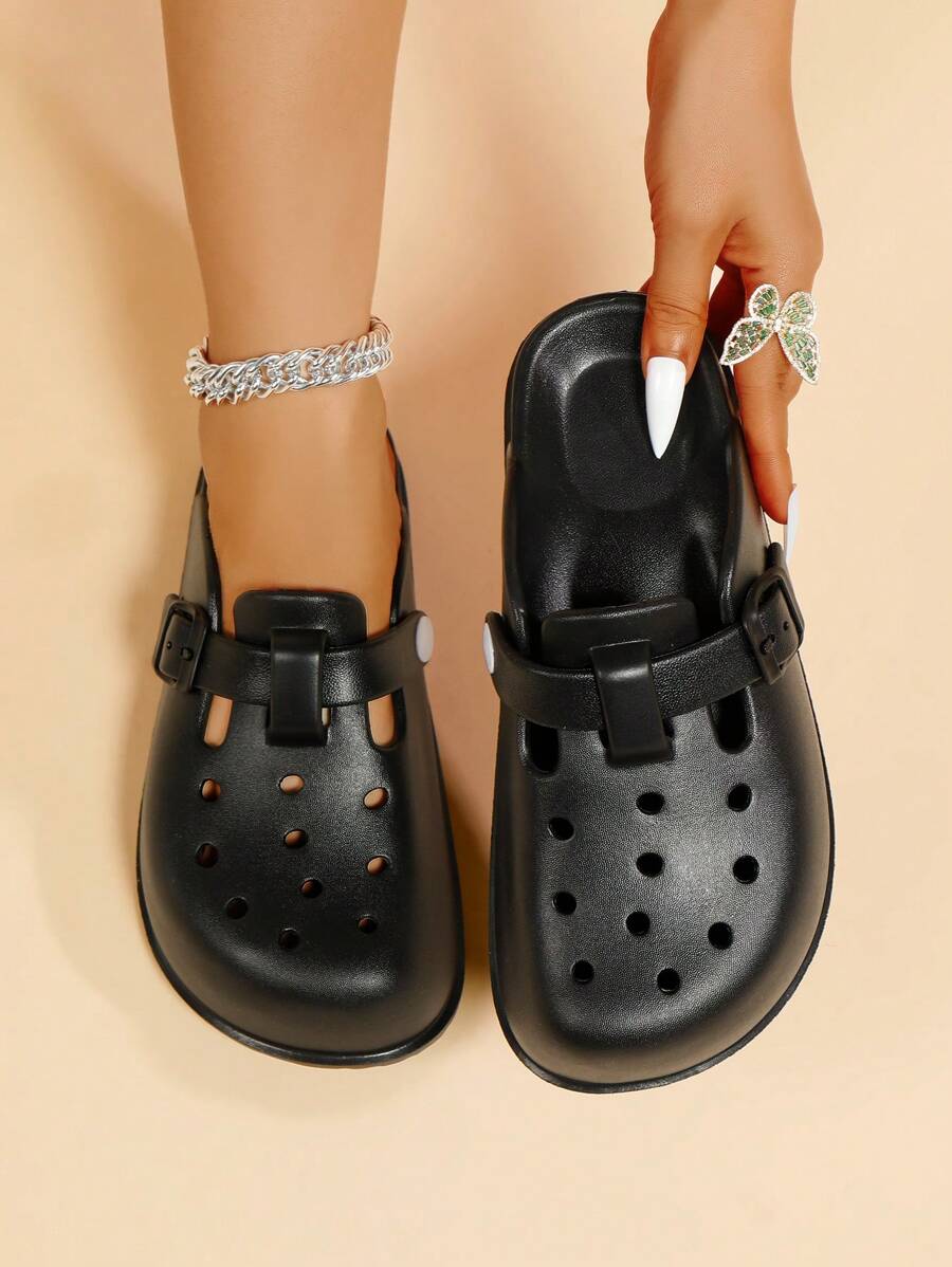 2025 Fashion Women's Breathable Hollow-Out Slip-On Sandals, Casual Versatile Slip-On EVA Mules