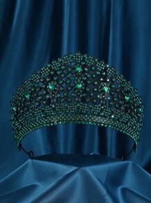 Tiaras y coronas para mujeres, tiara de novia para la boda, corona de reina con rhinestone, accesorios de cabello con cristales para disfraces para cumpleaños, baile de graduación, celebración y bodas oscuras de estilo gótico