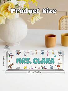 Custom Desktop Nameplate,Personalized Science Lab Teacher, Personalized Teacher Desk Name Plate, Teachers Desk, Teacher Acrylic Plaque, Science Teacher,Back To School Gift, Office Decor Gifts Birthday Graduation,Graphic Print - Multicolor - View 3