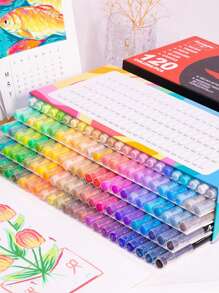 GuangNa 168 Colors Acrylic Paint Marker Set, Direct Liquid Ink, Soft Brush Tip Art Drawing Pens For Fabric, Canvas, Rock, Glass, Wood, Paper, DIY Crafts, School And Art Supplies