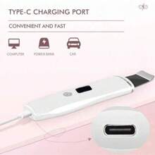 Spatule faciale à vibration Grattoir à peau Épurateur à ultrasons EMS Retrait de boutons et de points noirs Ion Masseuse faciale à cavitation Nettoyant