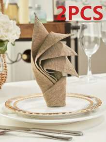 Modern Solid Color Wrinkle-Resistant Washable Cloth Napkins, Suitable For Wedding, Party, Banquet, Home Dining Table Decor, Daily Home Decoration - Multicolor - View 20