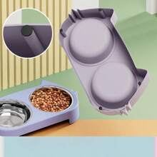 猫咪爱好者与猫妈爱食碗塑料不锈钢喂食盆猫咪爱好者与猫妈爱食狗爱好者与狗妈爱食猫/狗爱好者礼物与狗/猫妈爱食宠物双碗猫/狗爱好者礼物与狗/猫妈爱食宠物用品 - 彩色 - 查看 5