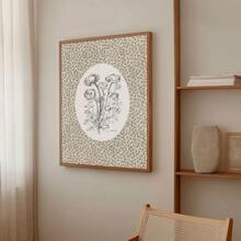 1 pezzo cartellone stampa su tela, arte da parete minimalista stile vintage, per decorazione di dormitorio, appartamento, soggiorno, camera da letto, decorazione casa moderna, con motivo botanico floreale vintage senza cornice in stile bohémien
