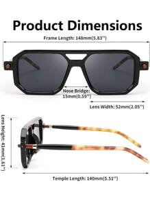 Vintage Square 70s Flat Aviator Glasses Women Men ,Classic Retro Stylish Frame Glasses ,Summer Beach Glasses  CK2622 - 001 黑色鏡框 & 灰色鏡片 - 查看 7