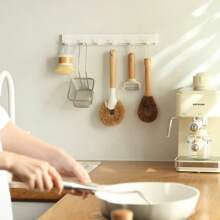 2pcs Movable Adhesive Hooks, Wall Mounted Rack No-Drill