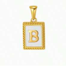 1pc Stainless Steel English Letter Pendant Personalized Mix Ins Style Commuter Necklace Pendant For Men And Women