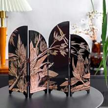 Chinese Style Desktop Partition Screen, Chinese Classical Lacquerware Art Crafts, Decorative Double-Sided Tabletop Screen For Study Room, Birthday Gift