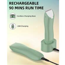 آلة التجميل المهنية للجسم مع شفرات قابلة للاستبدال معيار IPX6 - قابلة للشحن بالمنفذ USB ، ببطارية ليثيوم 600 مللي أمبير ، شفرة سيراميكية لتهذيب شعر البطن والجسم للرجال ، ماكينة حلاقة كهربائية للبيكيني وتجميل الرجال ، هدية مثالية للأحباء ، أداة تجميل | تصميم أنيق | شحن USB ، ماكينات تهذيب