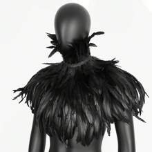 Man Feather Shawl Angel Scarf Artificial Feather Cape Shawl Shrug Shoulder Wrap Collar Cocktail Evening Dress Clothing For Prom Wear Punk Gothic Halloween Party Scarf Simulated Feathers