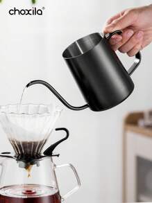 choxila 1件不锈钢咖啡壶 250ml/350ml/600ml咖啡壶 家用黑色细口壶 挂耳咖啡手冲壶 返校