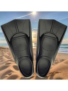 1pc Comfortable Silicone Swim Fins For Teenagers, Suitable For Swimming And Diving, Size Suitable For Beginner Adults, Please Order One Size Up, Beach Essentials, Beach Accessories, Pool Float