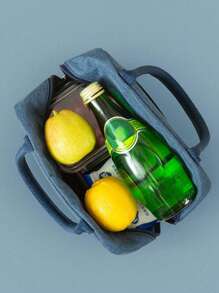 1个熊图案保温午餐袋，保温便当盒袋，厚铝箔午餐手提袋，冷藏野餐手提袋，适用于工作和户外的便携式午餐盒袋，午餐袋，工作和学校收纳袋，教师收纳袋，教室包，教室收纳袋。女士礼物，男士礼物。返校学校用品袋，女士午餐袋，冷藏袋，野餐配件，学校配件 - 彩色 - 查看 2