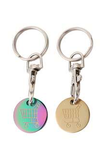 2 chiếc móc khóa tôm hùm cắt laser bằng thép không gỉ, thích hợp cho xe đẩy hàng siêu thị - Nhiều màu - Xem 12