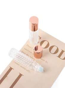 1 件 10ml 精油滚珠瓶、香水瓶、玻璃球按摩空瓶、便携式滚珠玻璃瓶 - 無色 - 查看 2