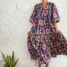 Chic Bohemian Dress - Unleash Your Inner Goddess With Stunning Patterns, Comfort Fit, And Endless Styling Options For Any Event - 粉色 - 查看 5