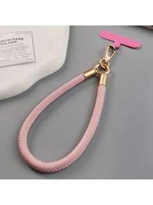 1pc Leather Short Phone Lanyard Wristband, Fashionable High-End Outdoor Wrist Strap, Keychain Sturdy Lanyard Gifts For Mother, Family, Friends, Birthday, Holiday Phone Charm, Phone Chain