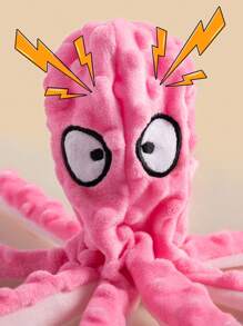 Hollypet Octopus Dog Toy Plush With Squeaker, Soft Squeaky Dog Toy For Medium Large Dogs, Interactive Dog Toys For Boredom, Durable Chew Toy With Sound For Indoor Bedroom Or Outdoor Garden Play, Bite Resistant Stuffed Dog Toy Pets Love - Pink - View 5