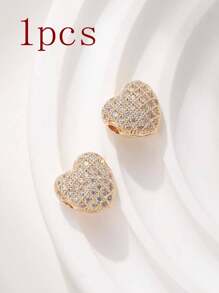 1 pieza/6 piezas Cuentas espaciadoras, suministros para hacer joyas de bricolaje, pulseras y collares hechos a mano - Cuentas de corazón - Ver 9