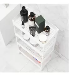 4 Tier Multipurpose Kitchen Storage Cart #0803 - White - View 4